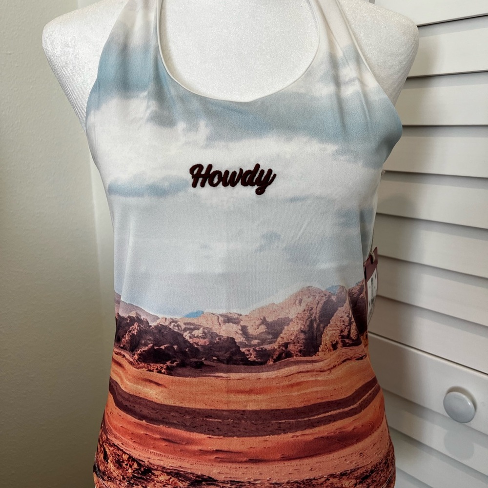 Desert/ Boho Women's Halter Top - desert Landscape - Picture 2 of 5